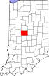State map highlighting Boone County