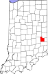 State map highlighting Fayette County