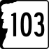 New Hampshire Route 103 marker