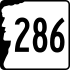 New Hampshire Route 286 marker