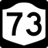 NYS Route 73 marker