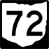 State Route 72 marker