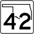 State Highway 42 marker