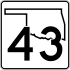 State Highway 43 marker