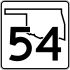 State Highway 54 marker