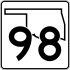 State Highway 98 marker