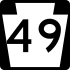 PA Route 49 marker