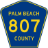 Palm Beach County Road 807 marker
