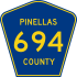 Pinellas County Road 694 marker