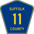County Route 11 marker