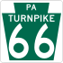 PA Route 66 toll marker