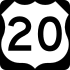 U.S. Route 20 marker