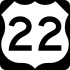U.S. Route 22 marker