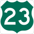 A US 23 shield used in Florida prior to 1993