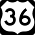 U.S. Route 36 marker