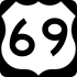 U.S. Route 69 marker