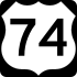 U.S. Route 74 marker