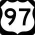 U.S. Route 97 marker
