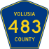 Volusia County Road 483 marker