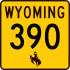 Wyoming Highway 390 marker