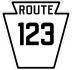 PA Route 123 marker