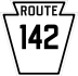 PA Route 142 marker