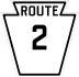 PA Route 2 marker