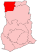 Location of Upper West Region in Ghana
