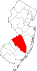 Map of New Jersey highlighting Burlington County.svg