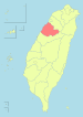 Location of Miaoli County in Taiwan