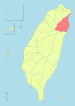 Location of Yilan County in Taiwan