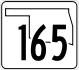 State Highway 165 marker