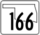 State Highway 166 marker
