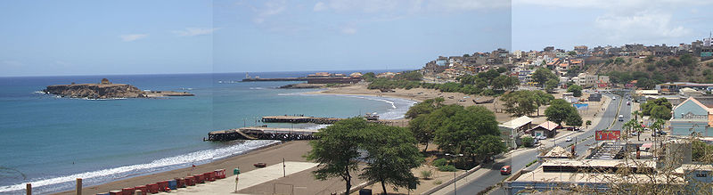 View over Gamboa from Plateau, in Praia, Cape Verde