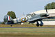 Contemporary image of the Canadian-built Hurricane IIB taking off