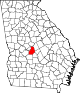 State map highlighting Houston County