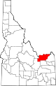 State map highlighting Clark County