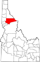 State map highlighting Clearwater County