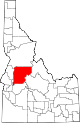 State map highlighting Valley County