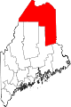 State map highlighting Aroostook County