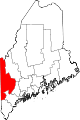 State map highlighting Oxford County