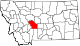 State map highlighting Meagher County
