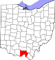 Map of Ohio highlighting Scioto County.svg