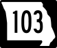 Route 103 marker