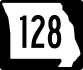 Route 128 marker