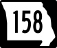 Route 158 marker