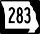 Route 283 marker