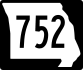 Route 752 marker