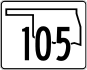 State Highway 105 marker