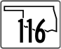 State Highway 116 marker